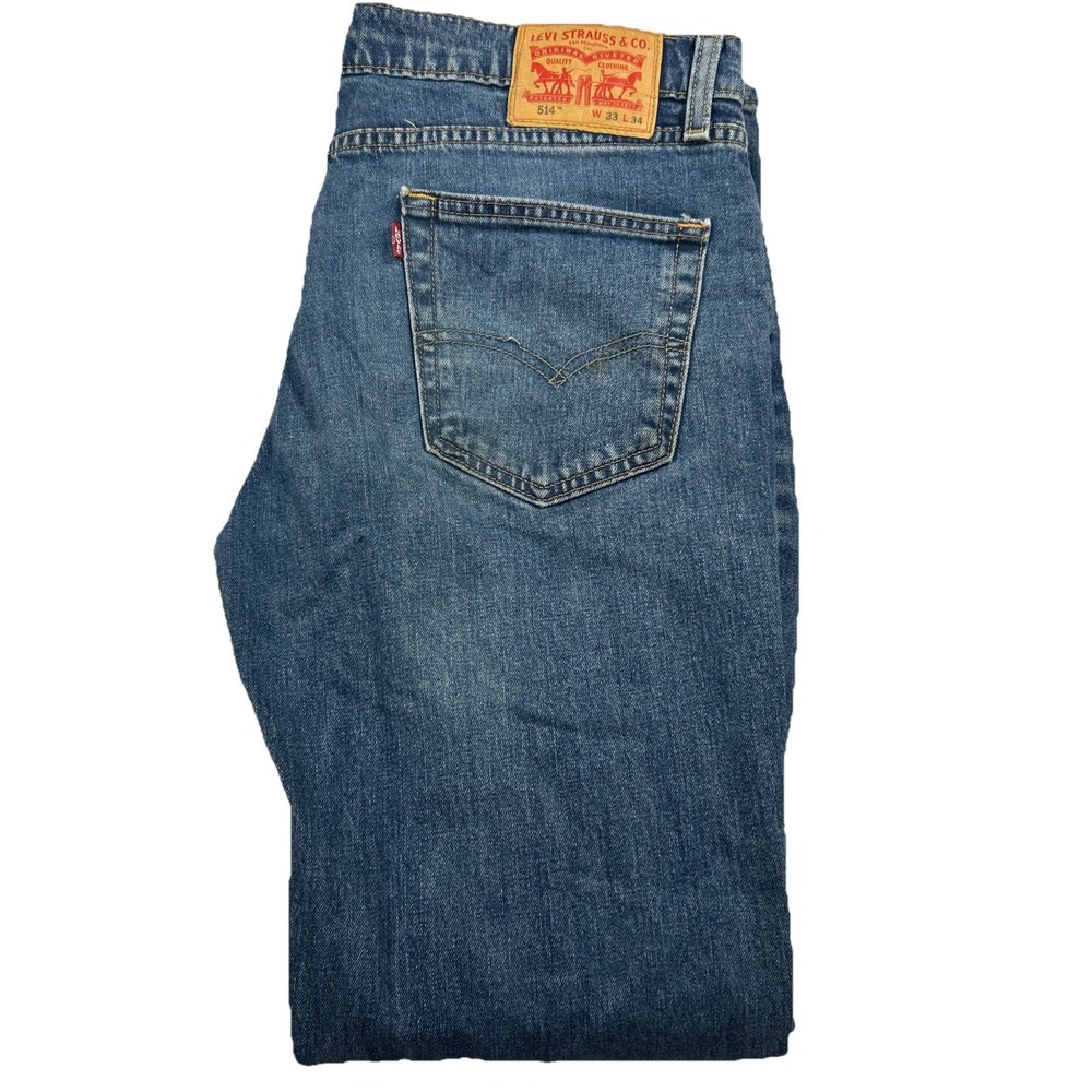 Levi's 514 Jeans Men's 32x34 Blue Denim Straight Fit Workwear skater carpenter